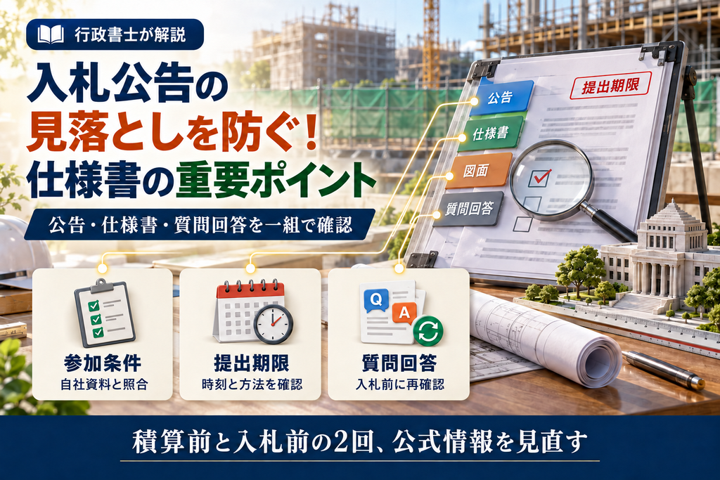 入札公告の見落としを防ぐ！仕様書で確認したい重要ポイント