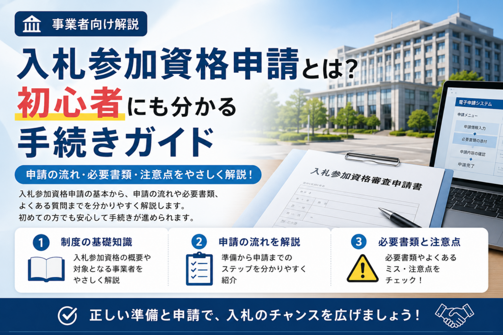 入札参加資格申請とは?初心者にも分かる手続きガイド