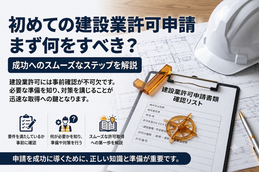 はじめての建設業許可申請｜何から始めればいい？
