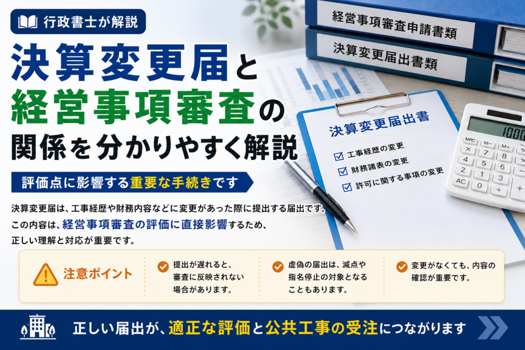 決算変更届と経営事項審査の関係を分かりやすく解説
