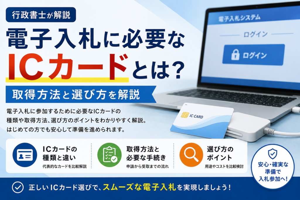 電子入札に必要なICカードとは?取得方法と選び方を解説